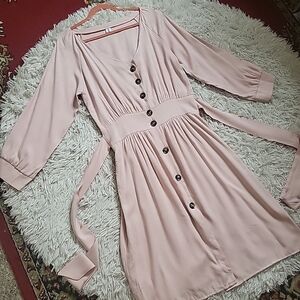 Dress Barn Pink Button-Down Dress